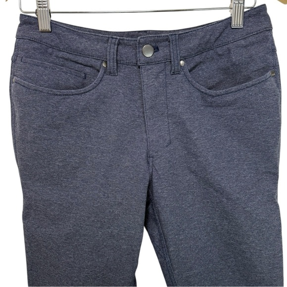 SOLD LULULEMON ABC Pant Skinny *Tech Canvas 32" Size 28 Heathered Deep Navy - Picture 5 of 11